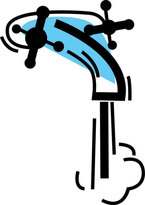 Running Water With Faucet Tap - Water (495x700)