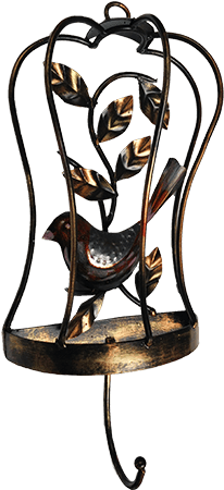 Iron Painted Cage Bird Hanger - Cartoon (500x500)