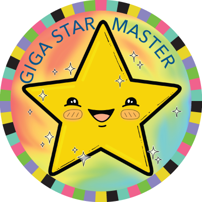 Giga Star Master Badge Image - Deep Breathing Printables (400x400)