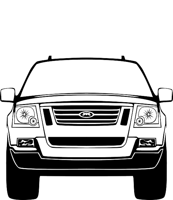 Download Front Of Car Clipart Car Sport Utility Vehicle - Car Silhouette Front Png (552x640)