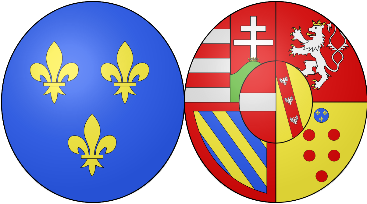 Coa French Queen Marie-antoinette - Coat Of Arms Queen Marie Antoinette (1204x670)