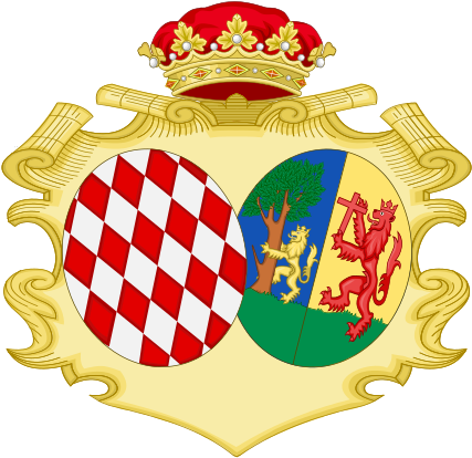 Coat Of Arms Of Maria Caterina As Princess Of Monaco - Coat Of Arms Princesses Of Monaco (440x428)