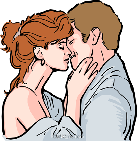 Couple Kissing Royalty Free Vector Clip Art Illustration - Sex Husband Wife Jokes (467x480)