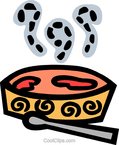 Bowl Of Soup Royalty Free Vector Clip Art Illustration - Bowl Of Soup Royalty Free Vector Clip Art Illustration (392x480)