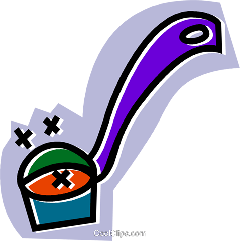 Soup Ladle Royalty Free Vector Clip Art Illustration - Soup Ladle Royalty Free Vector Clip Art Illustration (478x480)