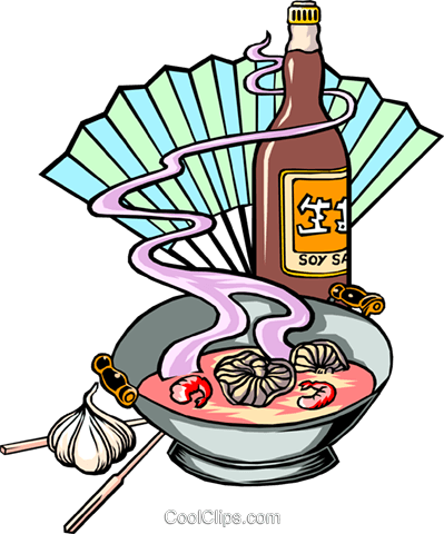 Japanese Soup Royalty Free Vector Clip Art Illustration - Photometry (399x480)