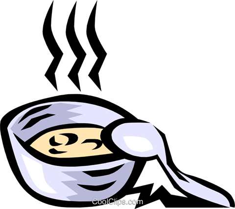 Hot Bowl Of Soup Royalty Free Vector Clip Art Illustration - Gilmore Girls: Sookie's Magic Risotto Rectangle Magnet (480x426)