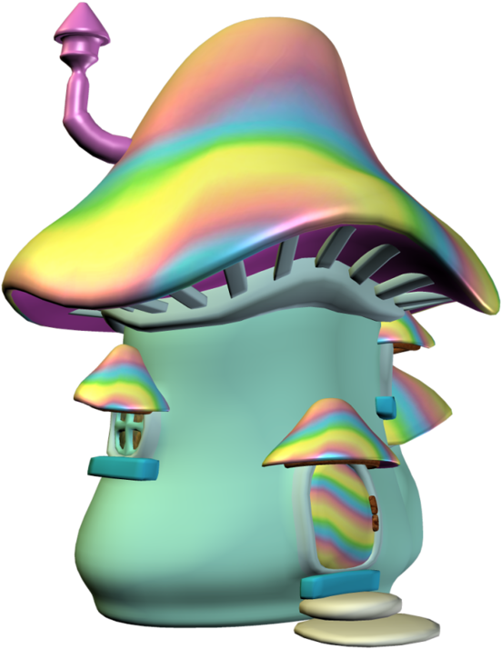 Patterns - Png Fantasy House Mushroom (662x800)