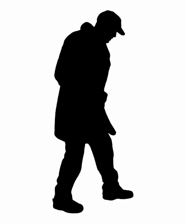 Download Man Silhouette Png Clipart Clip Art Silhouette - Person Walking Silhouette Png (650x781)