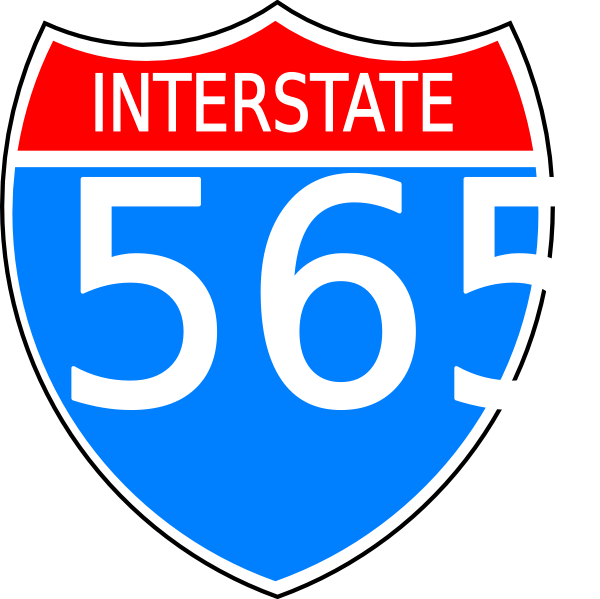 This Free Clip Arts Design Of Interstate 565 Sign - This Free Clip Arts Design Of Interstate 565 Sign (600x599)