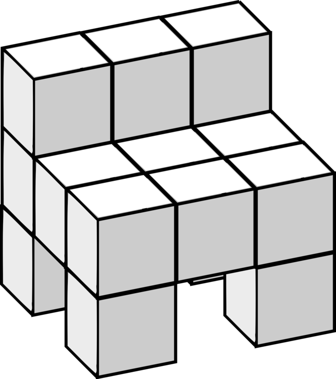 Jigsaw Puzzles Three-dimensional Space Rubik's Cube - Three Dimensional Cube (665x750)