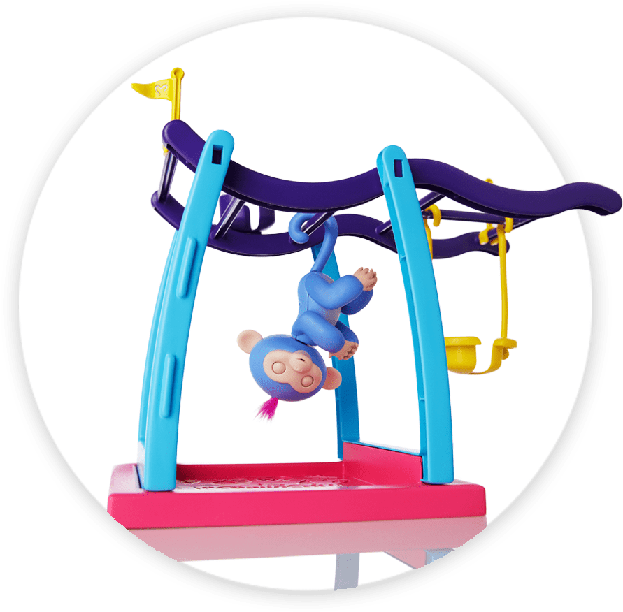 Monkey Bars & Swing - Fingerlings Monkey Bar Playset (920x920)