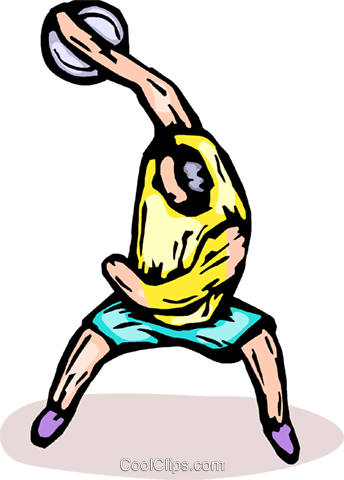 Discus Thrower Royalty Free Vector Clip Art Illustration - Illustration (344x480)