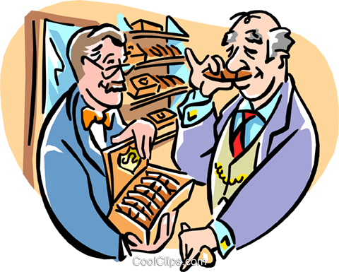 Man Buying Cigars Royalty Free Vector Clip Art Illustration - Cigars (480x385)