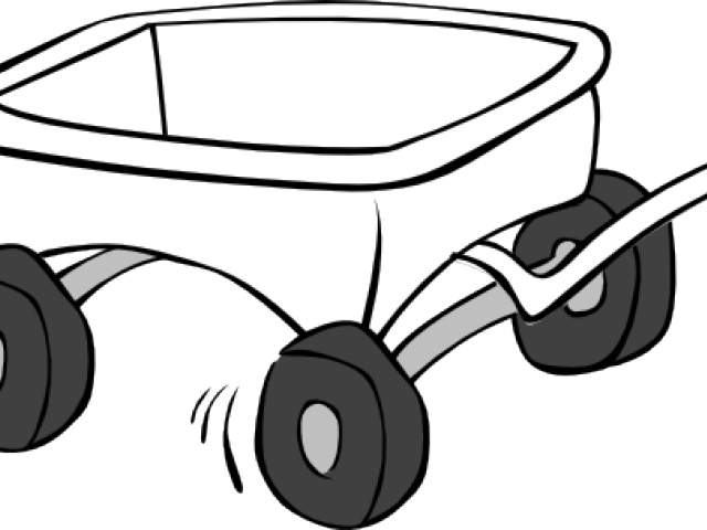 Pioneer Clipart Karwahe - Red Wagon Clip Art (640x480)