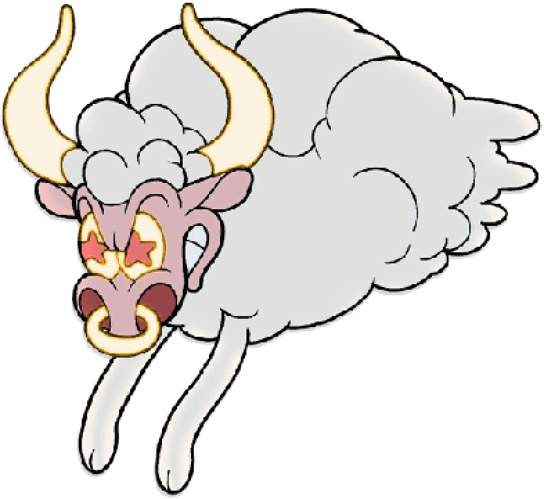 Clipart Pig Bum - Cuphead Threatenin Zeppelin Cow (786x720)
