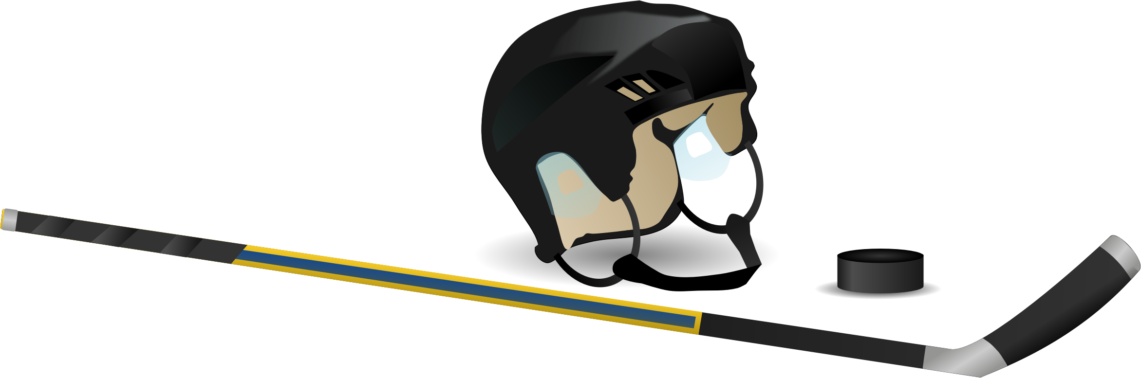 Clipart - Ice Hockey - Ice Hockey Png (2343x777)