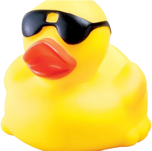 Duck Clipart Profile - Rubber Duck With Shades (640x480)