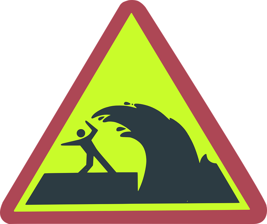 Wave Clipart Title Wave - Tsunami Symbol (856x720)