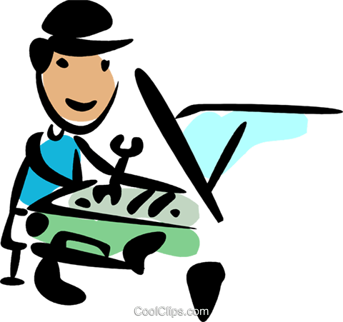 Auto Mechanics Royalty Free Vector Clip Art Illustration - Illustration (480x451)