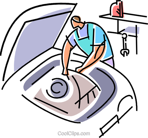 Auto Mechanics Royalty Free Vector Clip Art Illustration - Auto Mechanics Royalty Free Vector Clip Art Illustration (480x445)