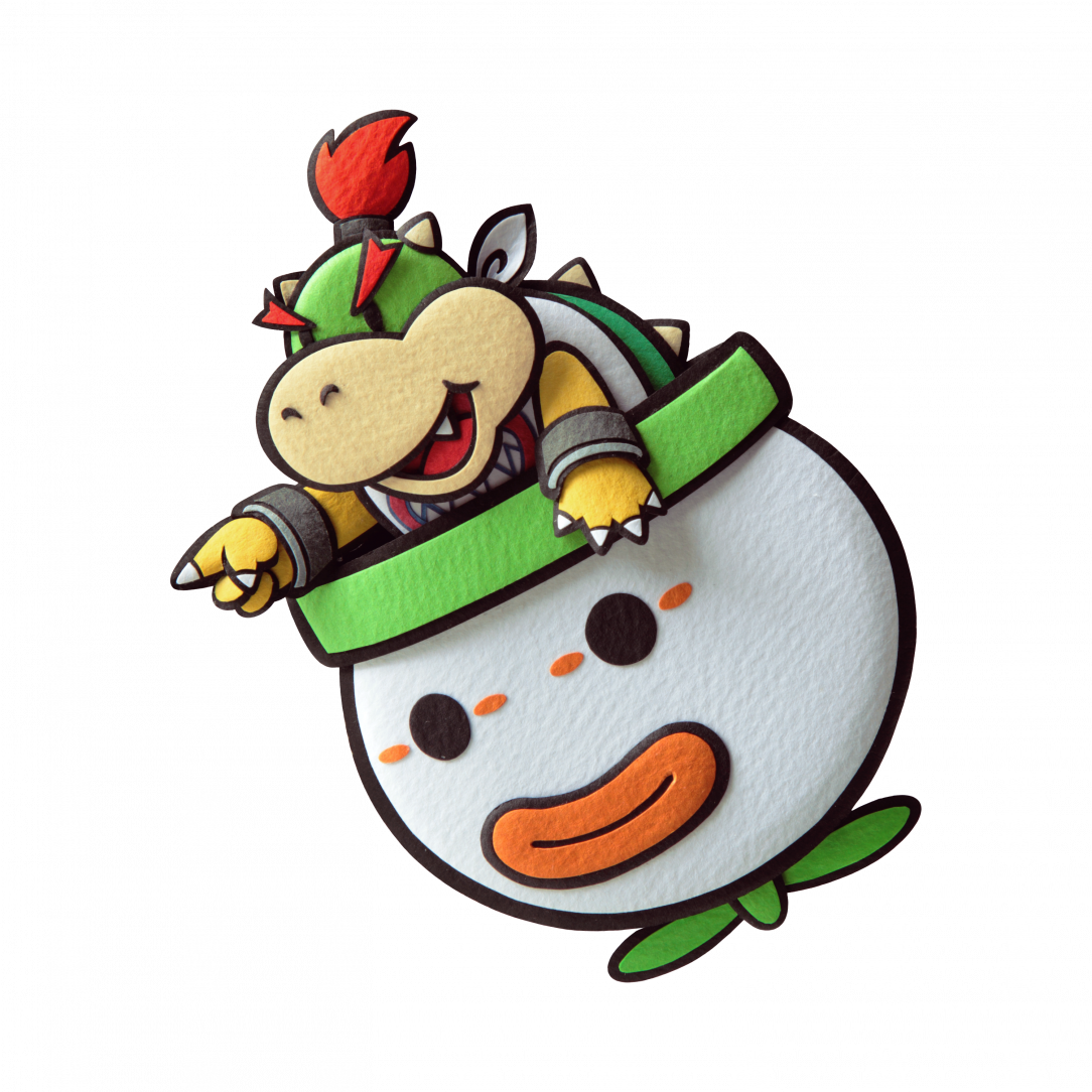 Large Size Of How To Draw Mario Kart Characters Step - Paper Mario Color Splash Bowser Jr (1084x1084)