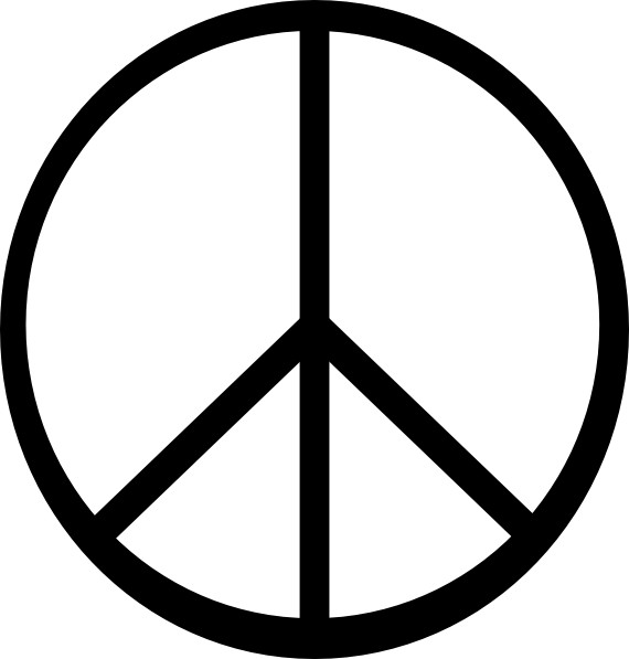 Peace Sign Clip Art For Free Download - Peace Symbol (570x597)