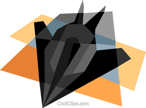 Stealth Bomber Royalty Free Vector Clip Art Illustration - Graphic Design (480x355)