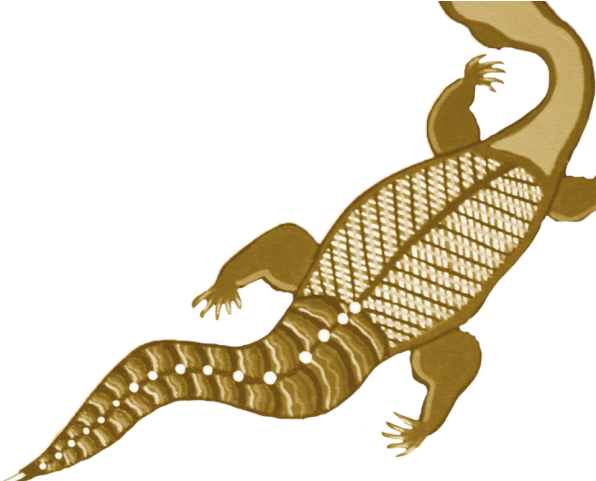 Goanna Clipart Dreamtime - Indigenous Silhouette Goanna (640x480)