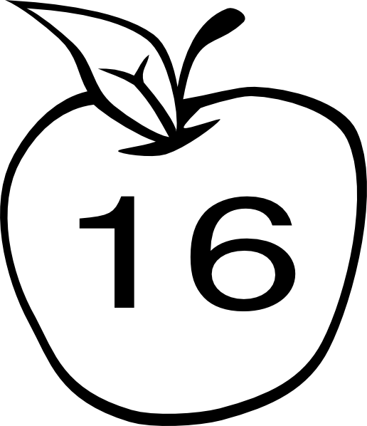 A In Apple Clip Art At Clker Com - Color Worksheet For Apple (516x598)