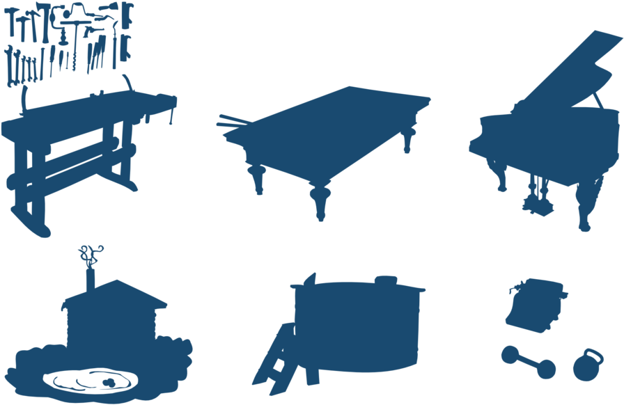 Silhouette Log Cabin Art Download Computer Icons - Blue Pool Table Bib (958x608)