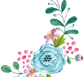 Image Library Stock Beauty Vector Watercolor - Blue Watercolor Flowers Png (450x300)