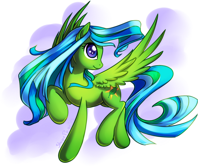 Shinepawpony, Female, Mare, Oc, Oc Only, Pegasus, Pony, - Cartoon (700x569)