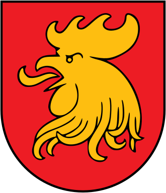 Coat Of Arms Of Madona - Cock Coat Of Arms (330x384)