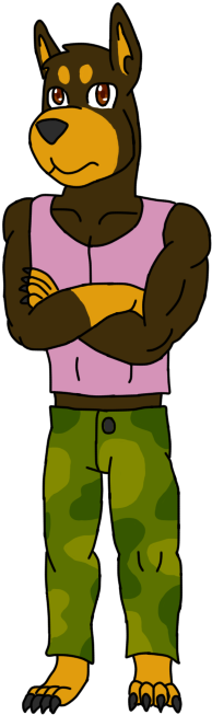 Doberman - Cartoon (420x720)