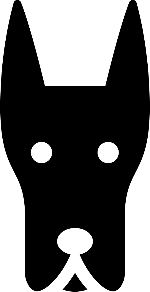 Doberman Dog Head Comments - Transparent Silhouette Dog Head (506x981)