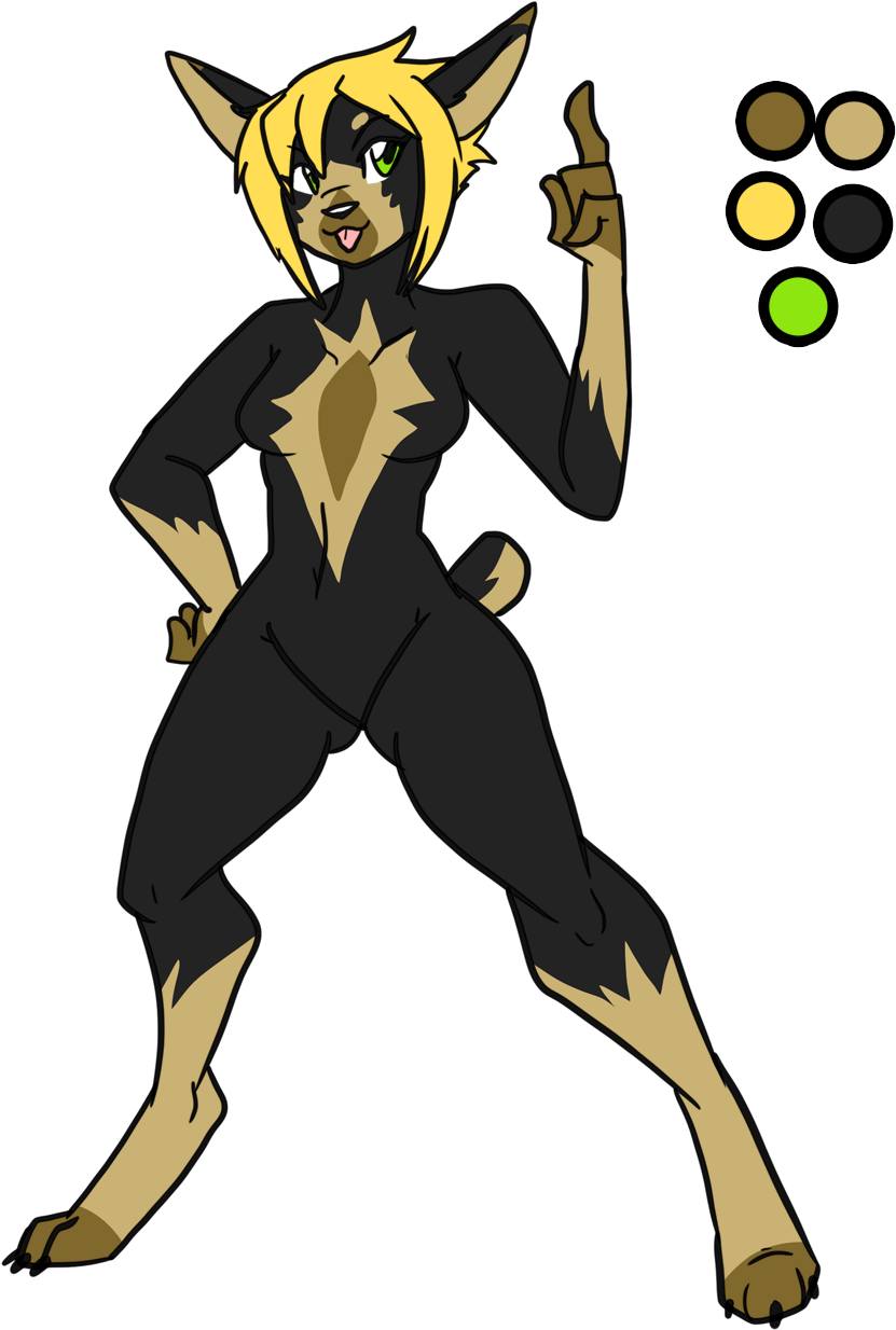 Amy, The Smart But Ditzy Doberman - Cartoon (895x1280)