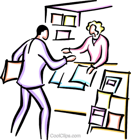 Man Buying Newspaper From Vendor Royalty Free Vector - News Paper Vendor Drawings (450x480)