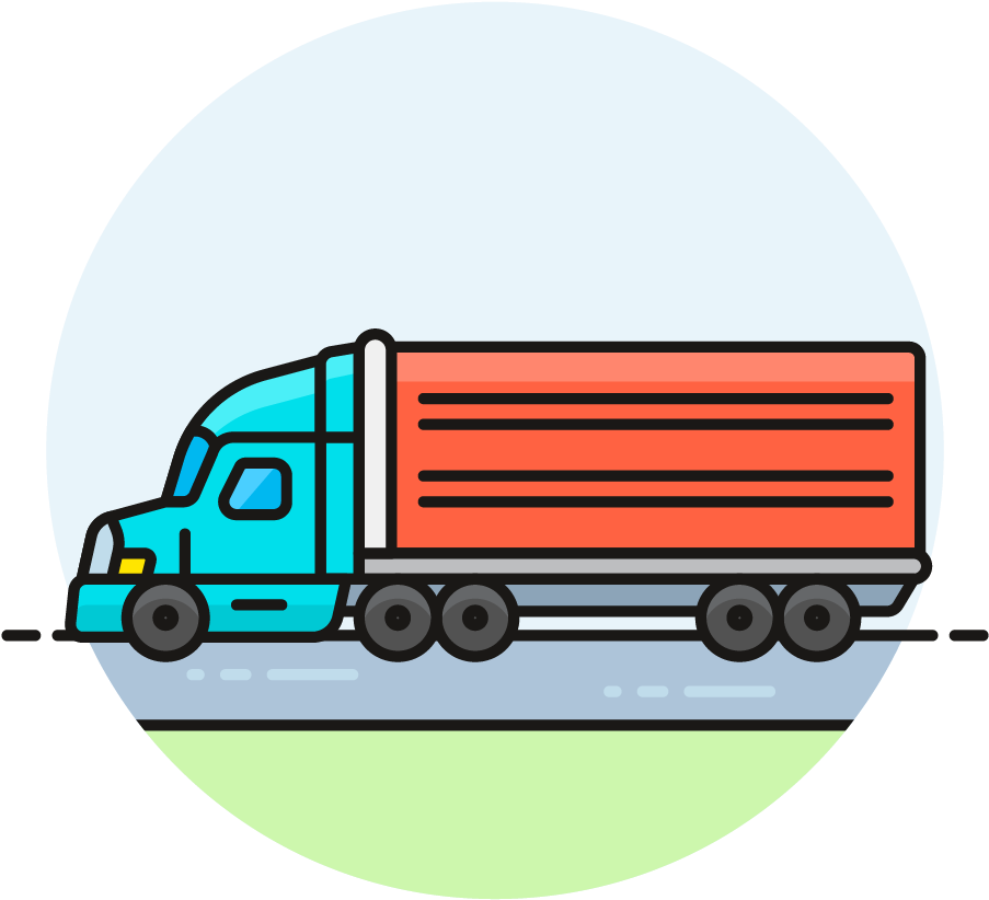 Send Push Notifications Easy And Safe Clip Art Stock - Trailer Truck (1025x1148)