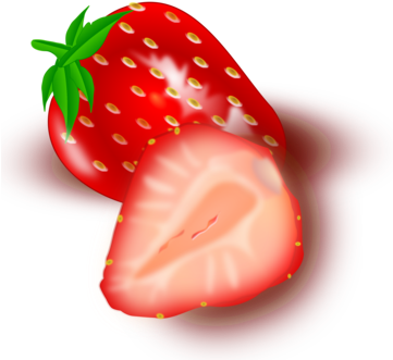 Strawberry Milkshake Smoothie Shortcake Juice - Custom Strawberries Shower Curtain (360x340)