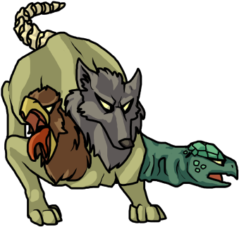 Chimera Battle Graphic By Spidermilkshake - Cartoon (368x350)