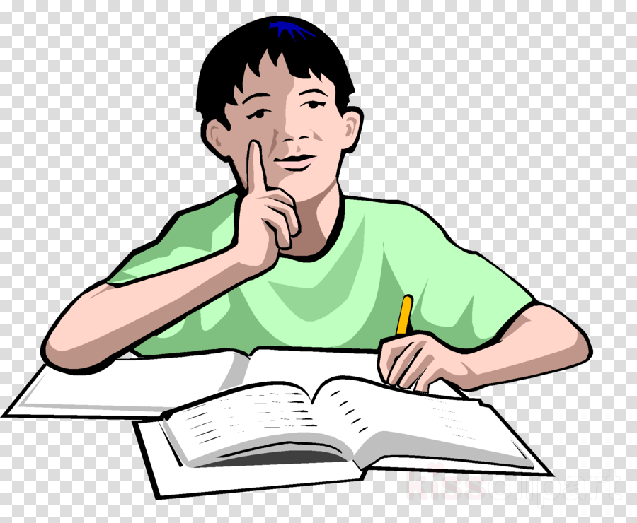 Download Person Studying Transparent Clipart Study - Student Thinking Gif Transparent (900x740)