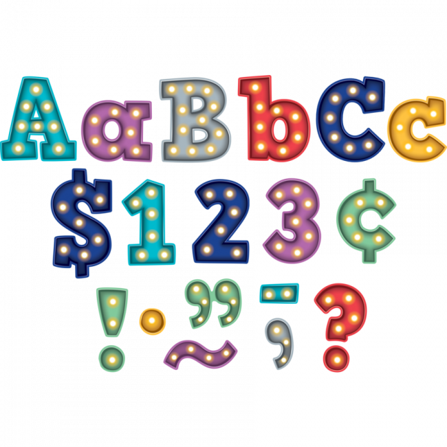 Display Letters Numbers Bold Block Free Delivery - Teacher Created Resources Tcr3882 3 In. Marquee Bold (650x650)