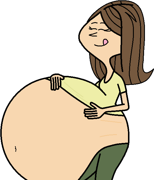 Clip Royalty Free Breathing Clipart Belly - Pregnant Woman Transparent Background (556x624)