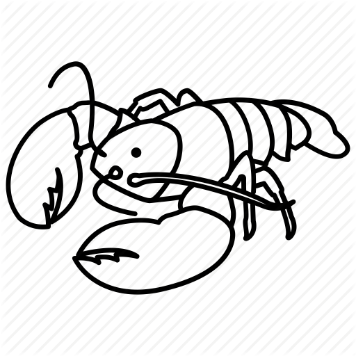 Jpg Library Library Marine Life Outlines By - Lobster (512x512)