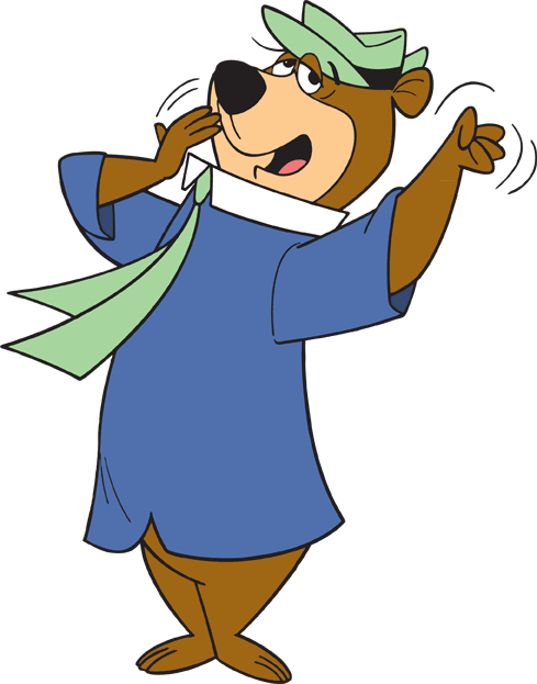 October - Sleepy Yogi Bear (489x623)