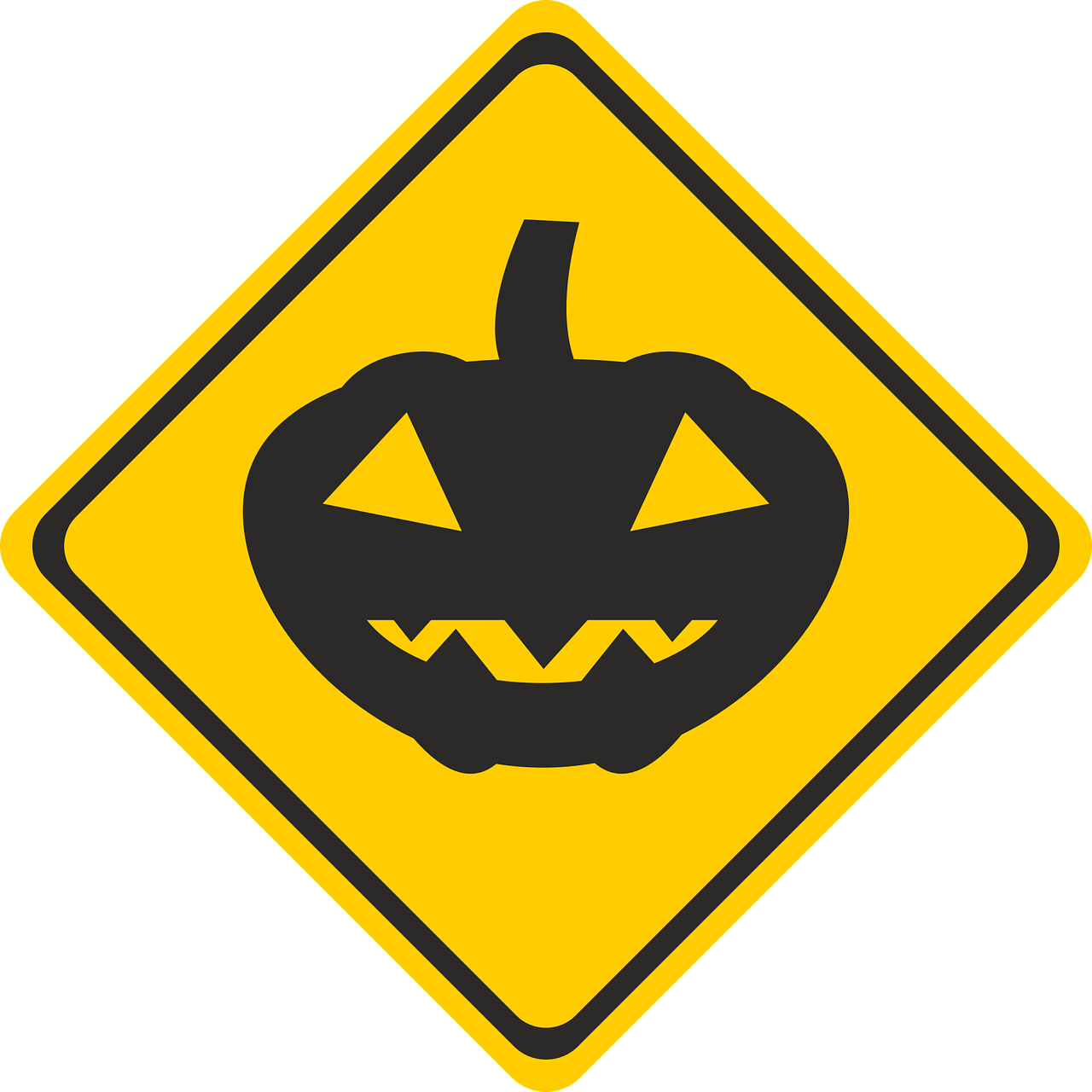 Preparing To Go Trick Or Treating, Take These Safety - Public Works Sign (1280x1280)