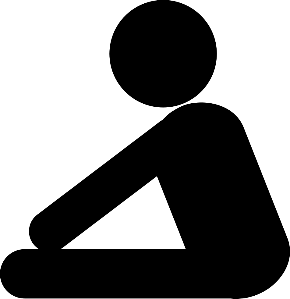 Yoga Frontal Flexion Posture Silhouette Of Side View - Flexion Icon (952x981)