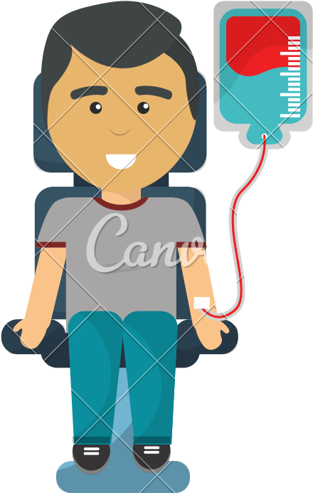 Man Donating Blood Icon - Person Donating Blood Icon (800x800)