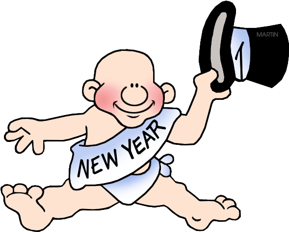 New Year's Baby - New Years Clipart Transparent (648x517)